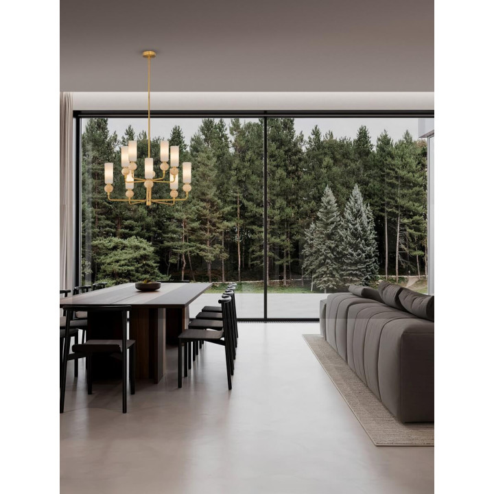 LUCES CORVIZO LE45276/7 lampa wisząca G9 6/10 kloszy złota