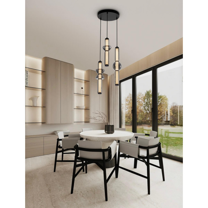 LUCES GLORICA LE45193 LED pendant lamp 37W &ndash; 3 shades grey
