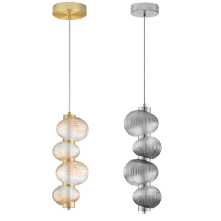 LUCES TANVERA LE45204/7 lampa wisząca szklana LED 15W 3000K