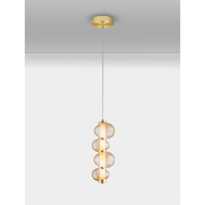 LUCES TANVERA LE45204/7 lampa wisząca szklana LED 15W 3000K