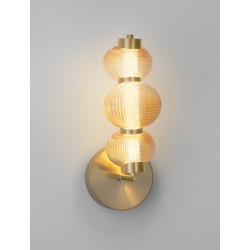 LUCES TANVERA LE45205/8 kinkiet LED złoty, szary metal/szkło
