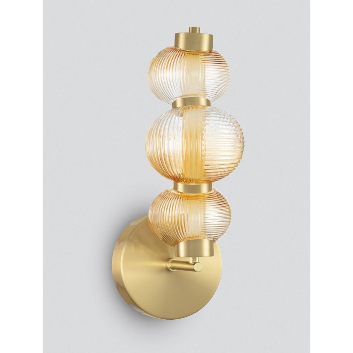 LUCES TANVERA LE45205/8 LED wall lamp gold, grey metal/glass
