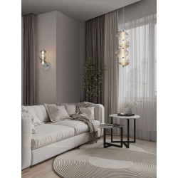 LUCES TANVERA LE45205/8 LED wall lamp gold, grey metal/glass