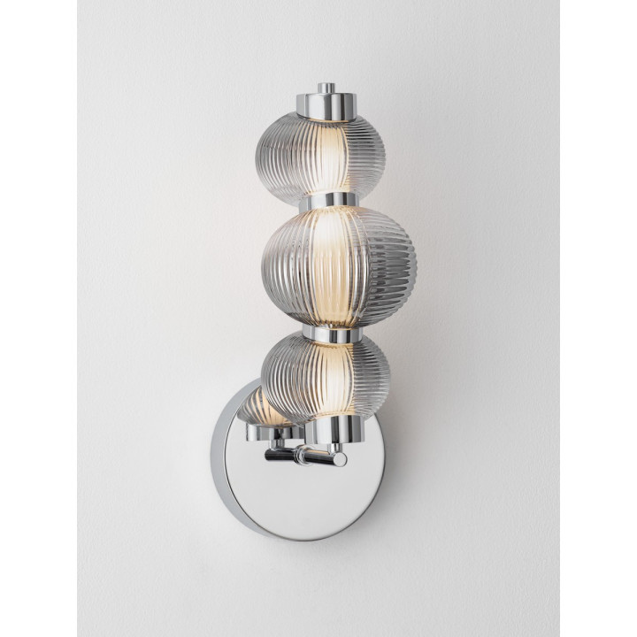 LUCES TANVERA LE45205/8 kinkiet LED złoty, szary metal/szkło