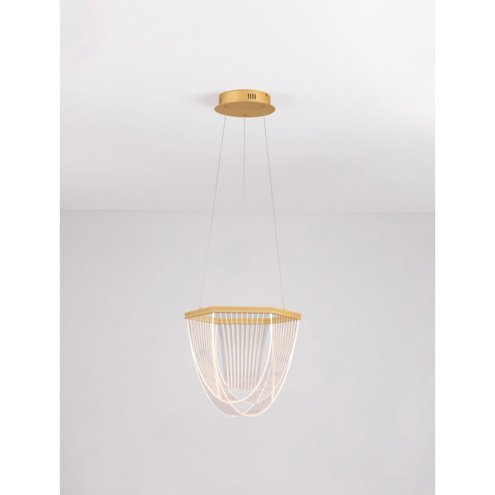 LUCES ZARLINO LE45391 LED pendant lamp 20W gold modern