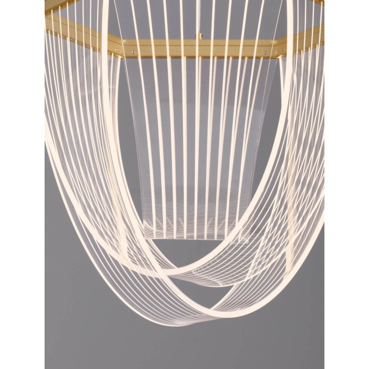 LUCES ZARLINO LE45391 lampa wisząca LED 20W złota nowoczesna