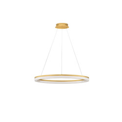 LUCES LANTELVO LE45392 lampa wisząca LED ring 80cm – złota