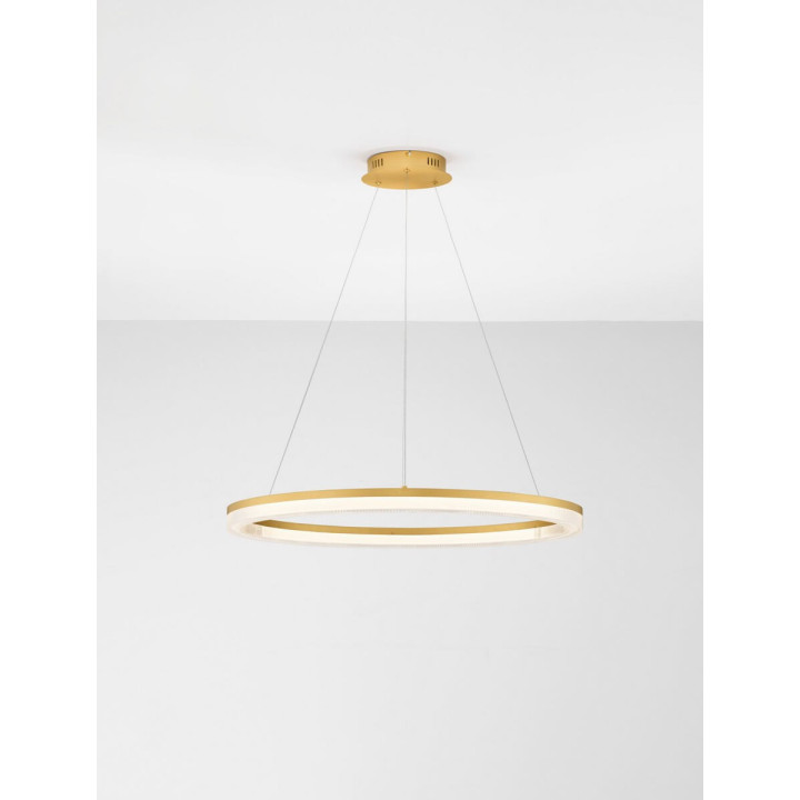 LUCES LANTELVO LE45392 LED ring pendant lamp 80cm &ndash; gold