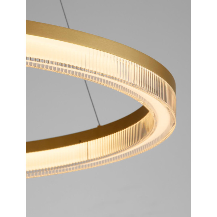 LUCES LANTELVO LE45392 LED ring pendant lamp 80cm &ndash; gold