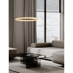LUCES LANTELVO LE45392 lampa wisząca LED ring 80cm – złota
