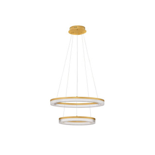 LUCES LANTELVO LE45393 lampa wisząca LED 47W 2-ring &ndash; złota
