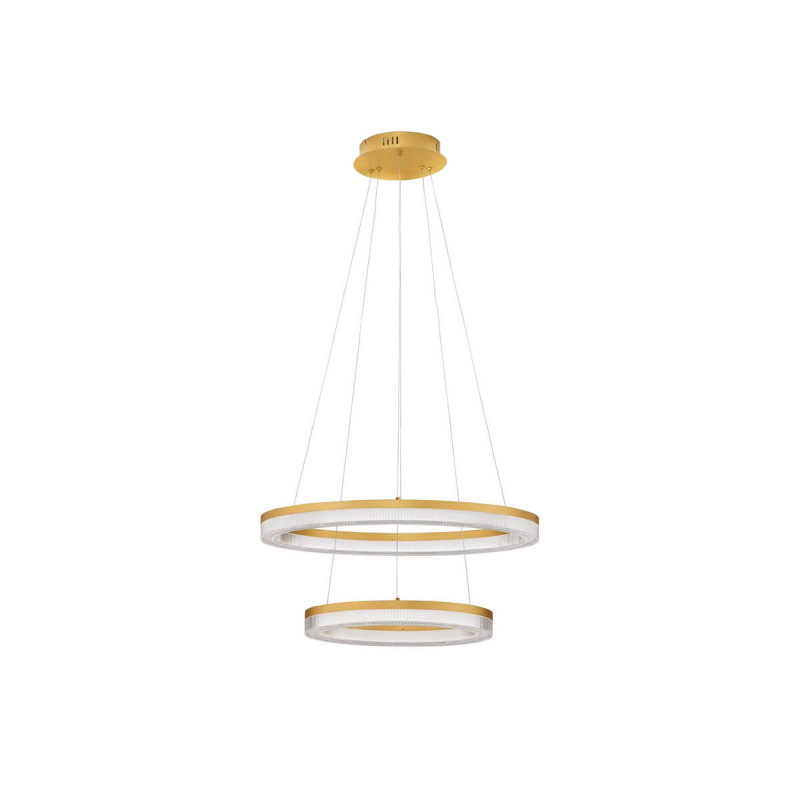 LUCES LANTELVO LE45393 lampa wisząca LED 47W 2-ring – złota