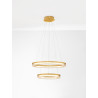 LUCES LANTELVO LE45393 lampa wisząca LED 47W 2-ring – złota