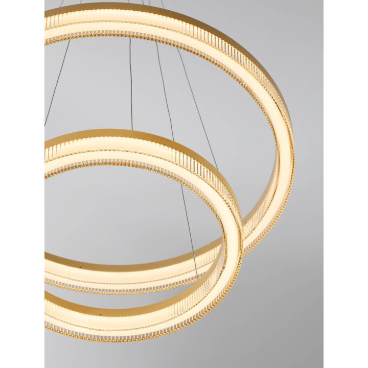 LUCES LANTELVO LE45393 LED pendant lamp 47W 2-ring &ndash; gold
