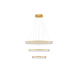 LUCES LANTELVO LE45394 LED 3-ring pendant lamp – gold, 90W