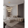 LUCES LANTELVO LE45394 LED 3-ring pendant lamp – gold, 90W