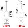 LUCES PLONZIE LE45287/8 lampa wisząca zewnętrzna E27 IP55