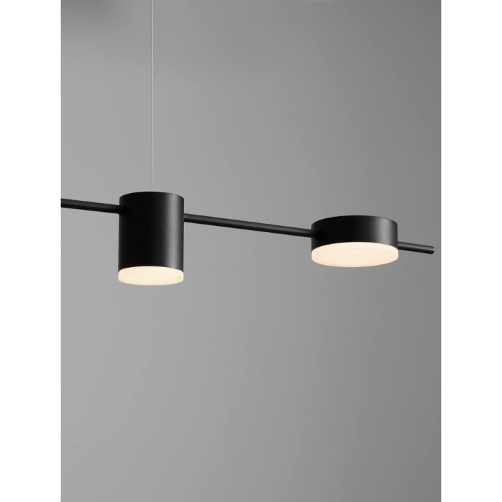 LUCES ORELVIO LE45434/5 lampa wisząca LED czarna, nowoczesna