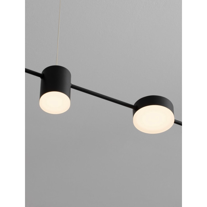 LUCES ORELVIO LE45434/5 lampa wisząca LED czarna, nowoczesna