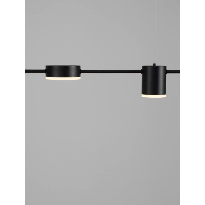 LUCES ORELVIO LE45434/5 lampa wisząca LED czarna, nowoczesna