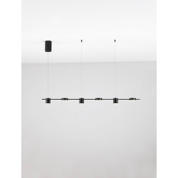 LUCES ORELVIO LE45434/5 LED pendant lamp black, modern