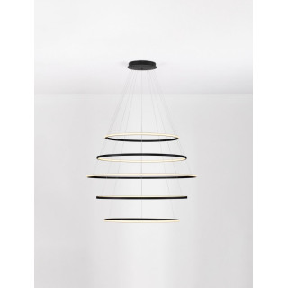 LUCES RESCARO LE45446 lampa wisząca LED 5-ring czarna