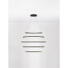 LUCES RESCARO LE45446 lampa wisząca LED 5-ring czarna
