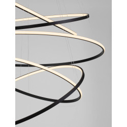 LUCES RESCARO LE45446 lampa wisząca LED 5-ring czarna
