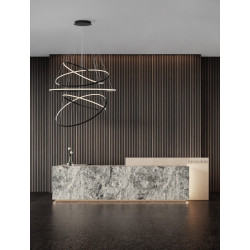LUCES RESCARO LE45446 lampa wisząca LED 5-ring czarna