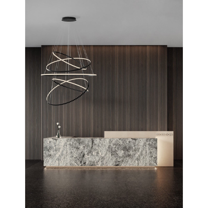 LUCES RESCARO LE45446 LED pendant lamp 5-ring black
