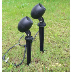Czarny reflektor ogrodowy SPECIAL LINE GU10 IP65 230V + klin