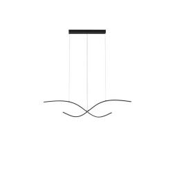 LUCES CIRVELA LE45485 LED pendant lamp black – 2 waves, 27W