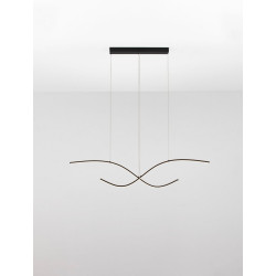 LUCES CIRVELA LE45485 LED pendant lamp black – 2 waves, 27W