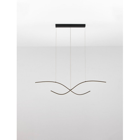 LUCES CIRVELA LE45485 LED pendant lamp black – 2 waves, 27W LUCES CIRVELA LE45485 LED pendant lamp black – 2 waves, 27W