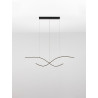 LUCES CIRVELA LE45485 lampa wisząca LED czarna – 2 fale, 27W