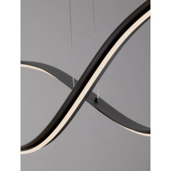 LUCES CIRVELA LE45485 lampa wisząca LED czarna – 2 fale, 27W