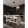 LUCES CIRVELA LE45485 LED pendant lamp black – 2 waves, 27W
