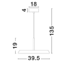 LUCES FOVENTO LE45440/3 lampa wisząca okrągła LED 27W