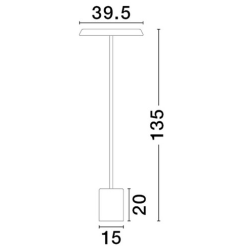 LUCES FOVENTO LE45442/5 lampa podłogowa LED 27W 3000K 135cm