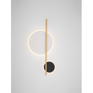 LUCES DILVERO LE45489 LED wall lamp 12W black and gold