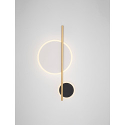 LUCES DILVERO LE45489 LED wall lamp 12W black and gold