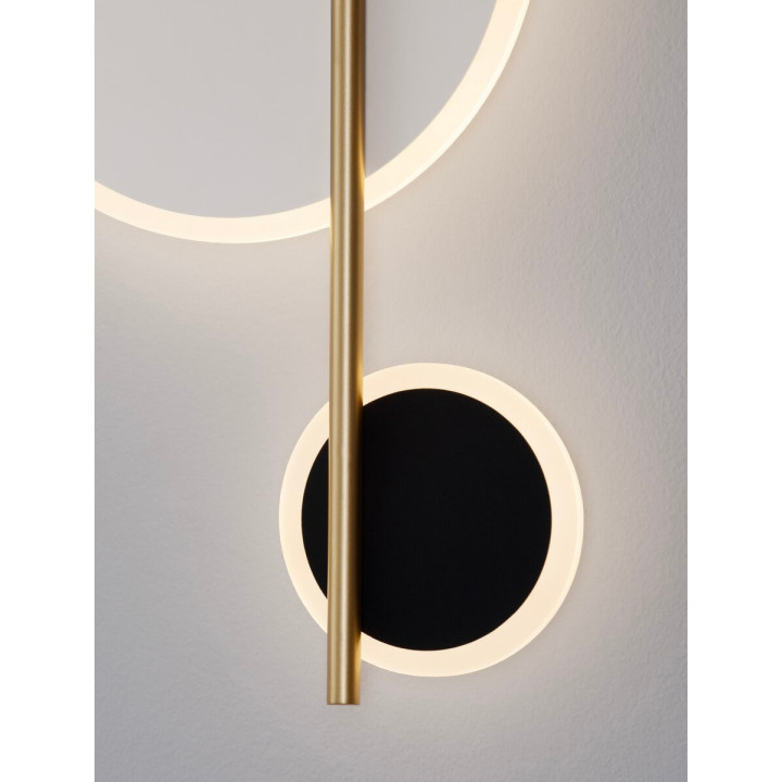 LUCES DILVERO LE45489 LED wall lamp 12W black and gold
