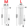 LUCES NOVENCIO LE45463/4 lampa wisząca z 5 lub tubkami LED