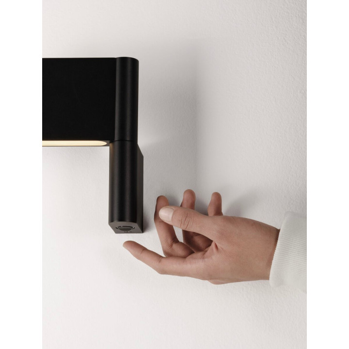 LUCES RIVENZA LE45541 czarny kinkiet LED 3000K regulowany