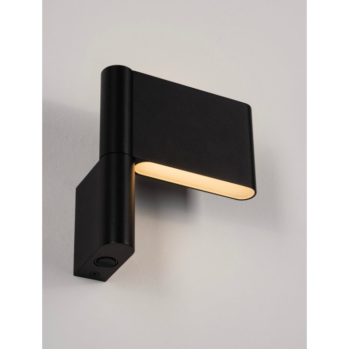 LUCES RIVENZA LE45541 czarny kinkiet LED 3000K regulowany