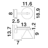LUCES SALVADO LE45593/6 wall lamp GU10 gold, mocha aluminum
