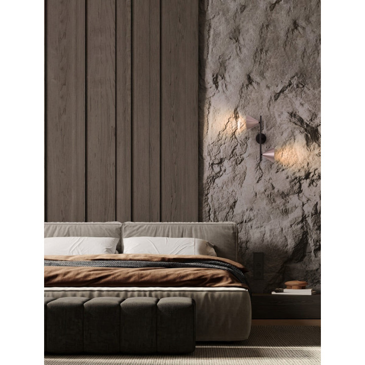 LUCES SALVADO LE45592/7 kinkiet 2xGU10 kolor złoty, mokka