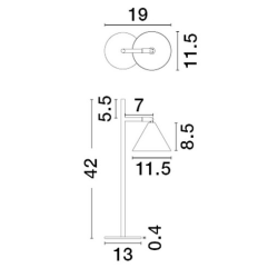 LUCES SALVADO LE45594/8 lampa stołowa GU10 złoty, mokka