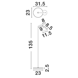 LUCES SALVADO LE45599 floor lamp GU10 gold aluminum
