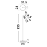 LUCES SALVADO LE45599 floor lamp GU10 gold aluminum